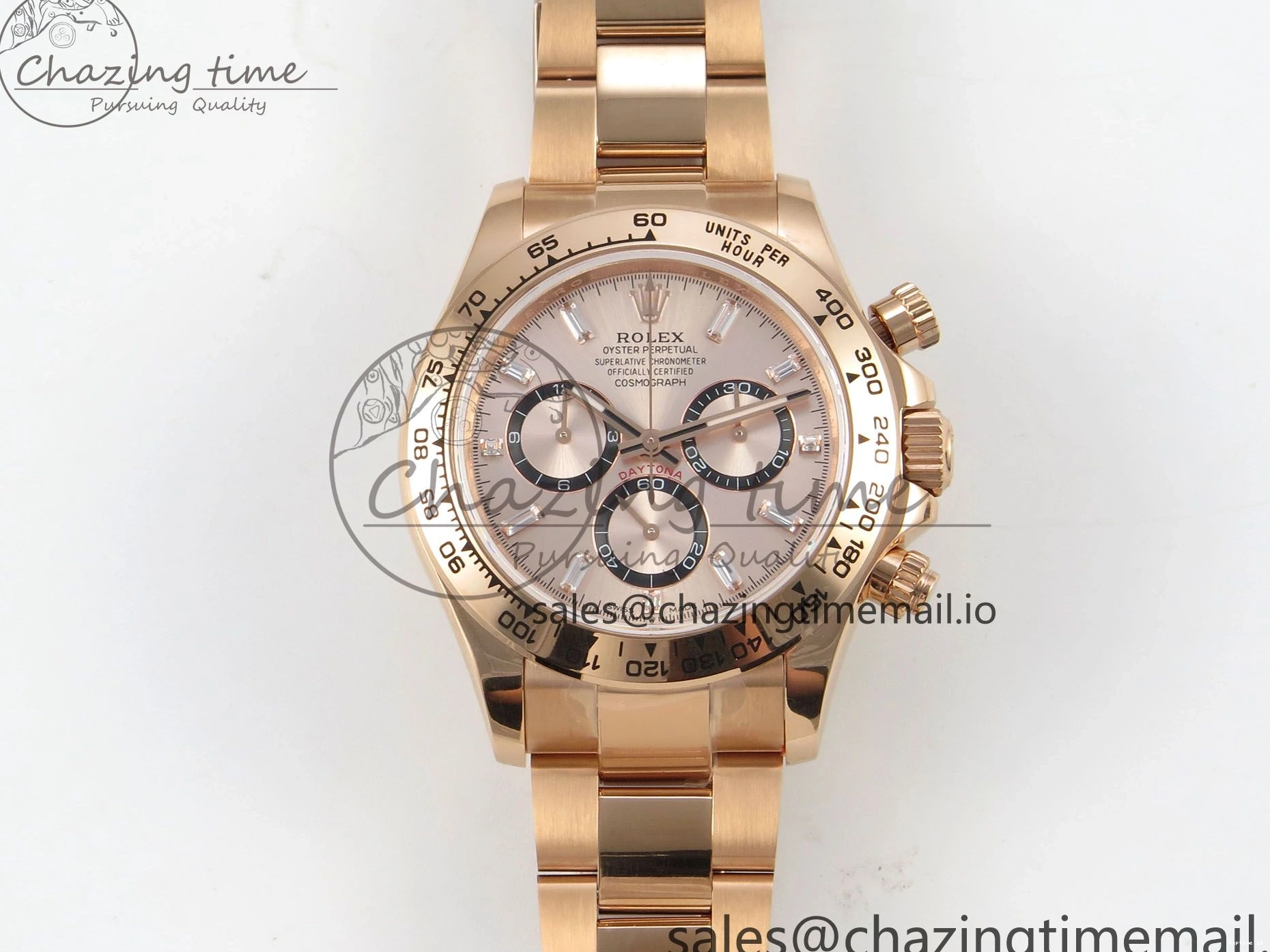 1227 TechFriendly Daytona 126505 RG QF 1:1 Best Edition RG Black Dial Crystal Markers On RG Bracelet SH4131 V6 (Gain Weight) 303